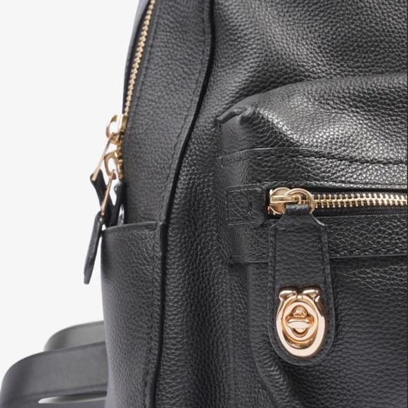 Coach Black Leather Backpack - Picture 2 of 12